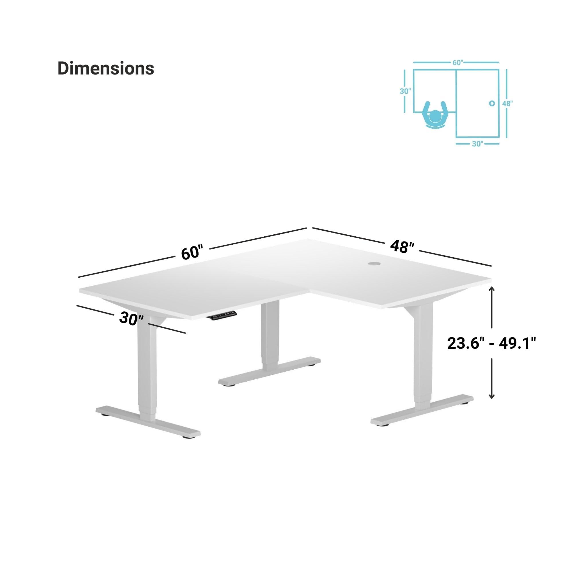 Progressive Desk Standing Desk: FLT-05, DT-3030-WW, DT-4830-WW, DA-10-Black