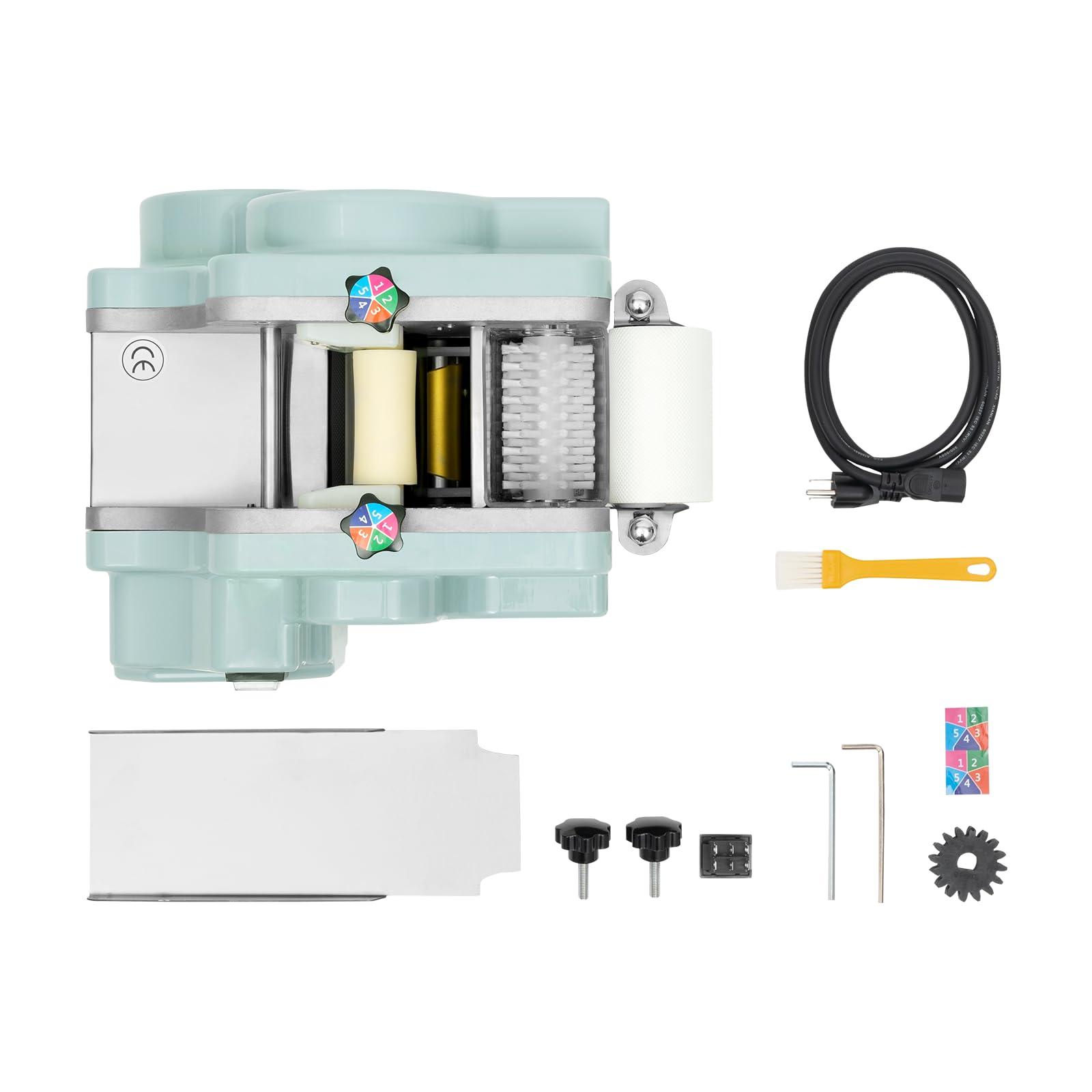 Gdrasuya10 Commercial Dumpling Skin Machine, 110V 140W Automatic Electric Dumpling Wrapper Maker W/ 8 cm 3.15 inch Round Mold Dough Processing Machine 60 Pieces/Min for Commercial Household Restaurant