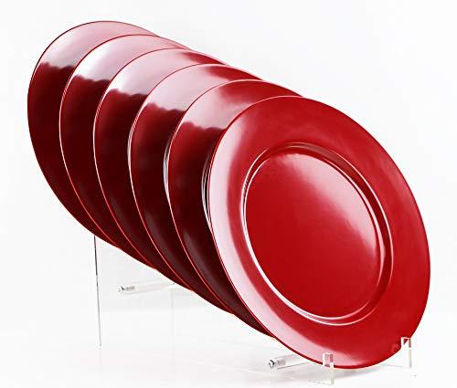 Reston Lloyd Calypso Basics by Reston Lloyd Melamine Dinner Plate, Set of 6, Red