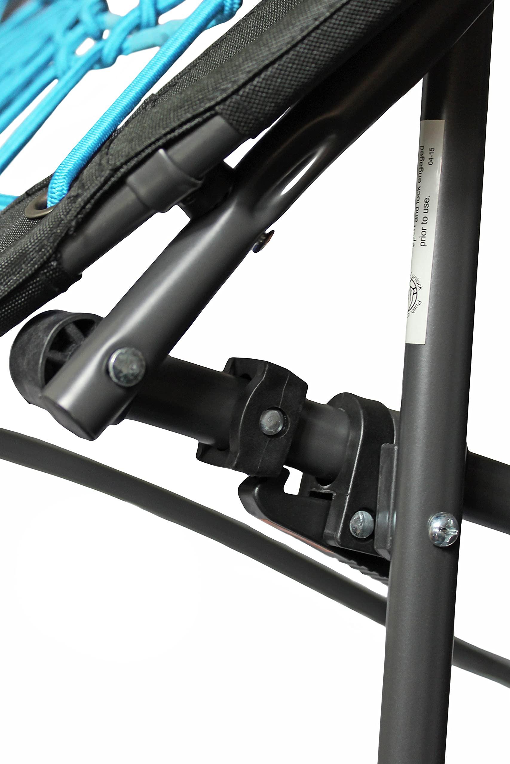 Zenithen Zenithen Limited Foldable Bunjo Bungee Chair for Dorms, Living Rooms, Bedrooms, Camping, Gaming & Lounging, Teal (Pack of 2)