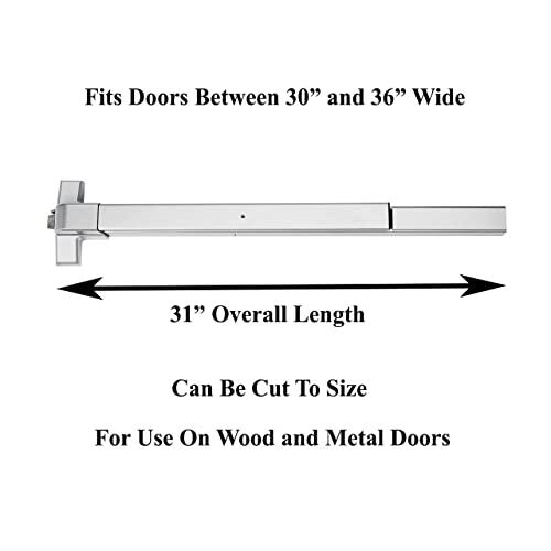 Dynasty Hardware Dynasty Hardware Push Bar Panic Exit Device for Emergency Exit Doors Aluminum