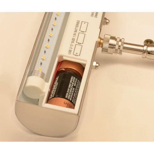 Mini LED Picture Lamp Antique Brass Cordless LED Picture Light 7 Wide with Remote Control and dimmer Switch