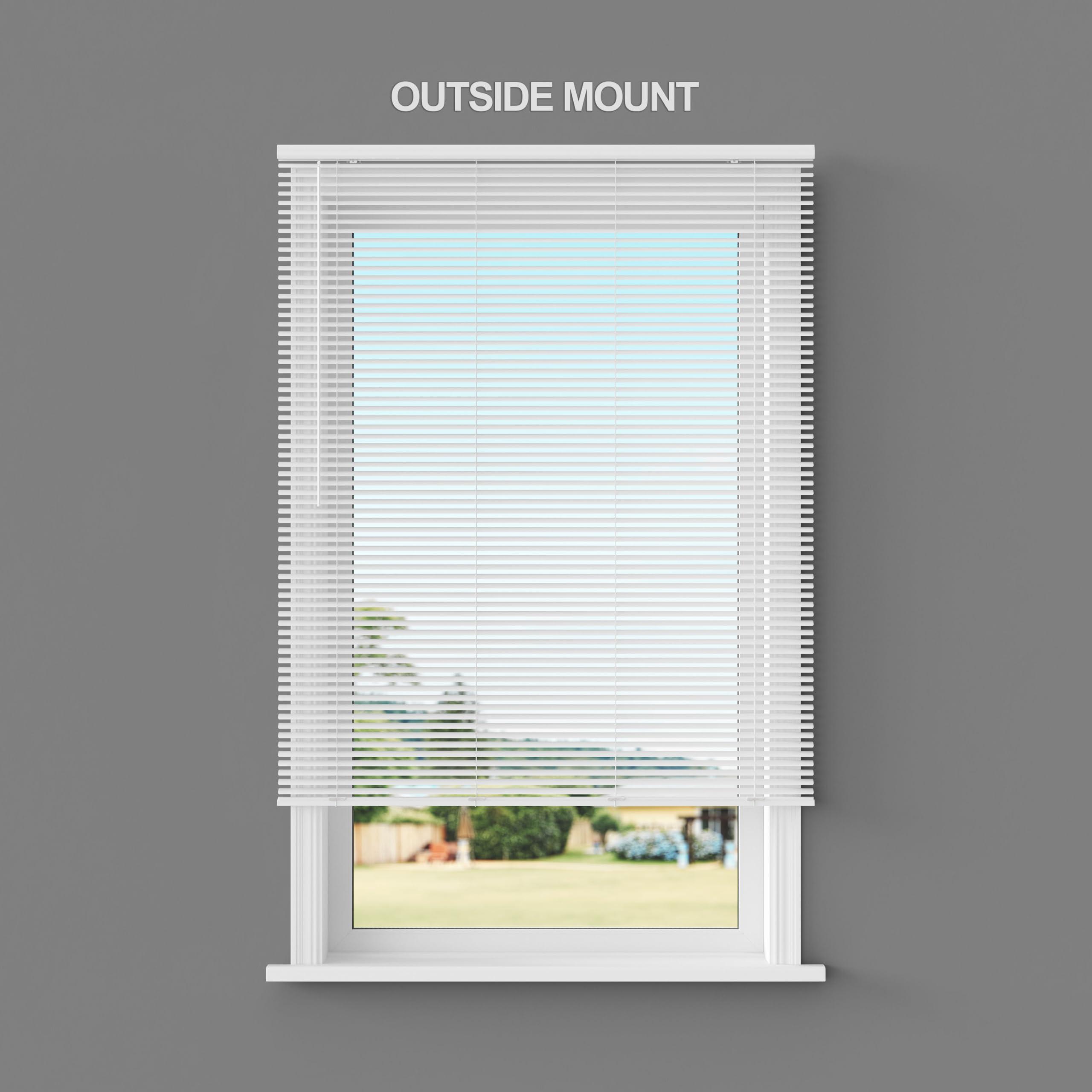 Lumino Cordless Room Darkening Mini Blinds for Indoor Windows - 67" W x 48" L - White, Over 1,400 Custom Sizes Starting at 9.97, 1" Vinyl Slats, Horizontal Window Blinds by Lumino