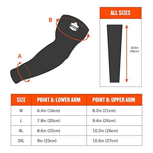 Ergodyne Ergodyne - 12284 Cooling Arm Sleeves, Sized for Men &Women, UPF 50+ Sun Protection, Chill Its 6690 Lime, Large