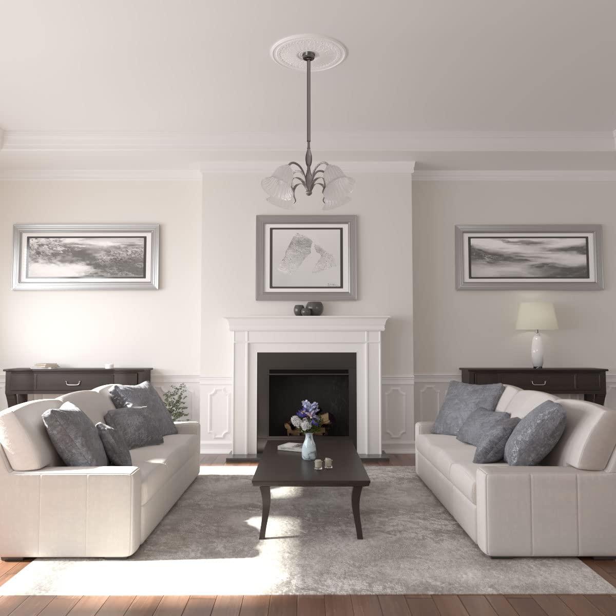 Ekena Millwork Ekena Millwork CM29OA Oakleaf Ceiling Medallion, 29 1/8\"OD x 3 5/8\"ID x 1\"P (Fits Canopies up to 6 1/4\"), Factory Primed