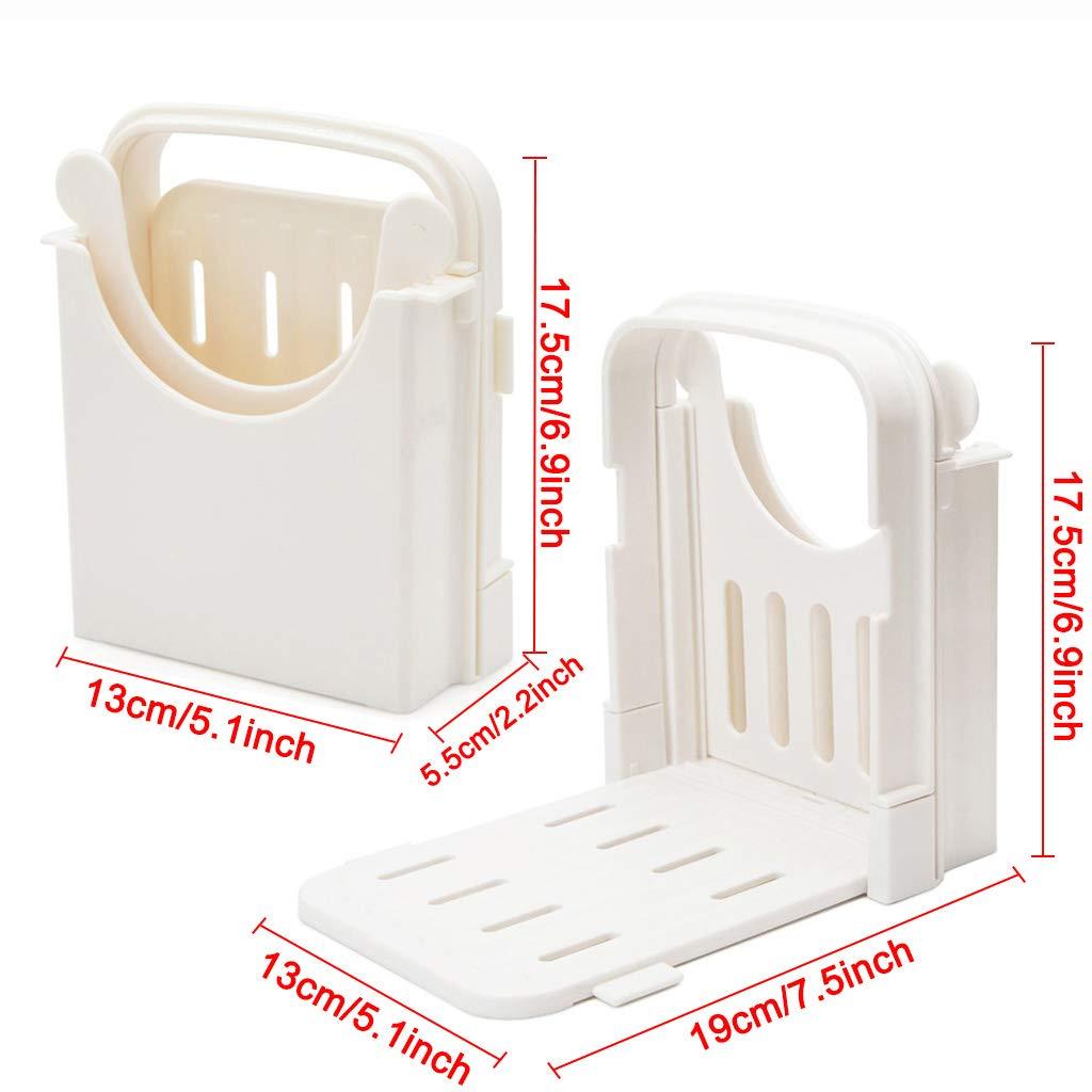 DSDecor DSDecor Bread Slicer Foldable Bread Cutting Guide with 5 Slice Thicknesses Mold, Bread Bagel Loaf Sandwich Cutter Slicer