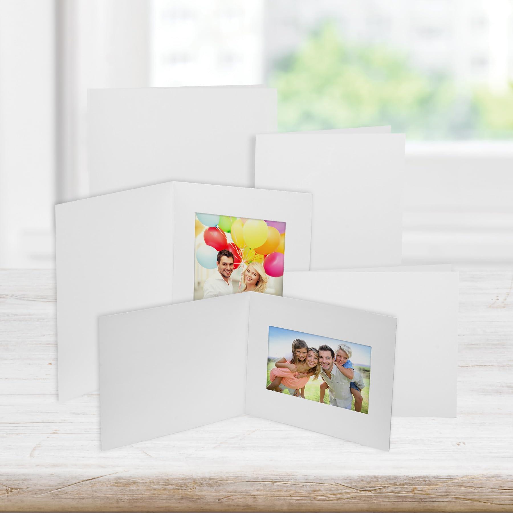 Neil Enterprises Inc. Neil Enterprises Inc. 5\" x 7\" Blank White Photo Folders - Pack of 100