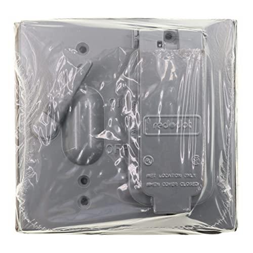 Thomas & Betts Thomas & Betts 628105 Weatherproof GFCI & Switch Plate 2-Gang