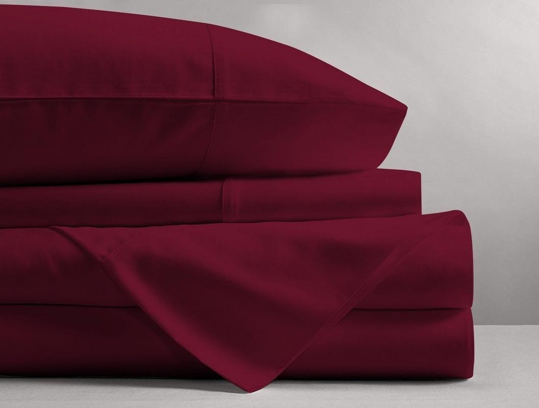 Sophia Cotton Club Cal-King Size Sheets Luxury Soft 1200-TC Heavy Egyptian Cotton - Sheet Set for Cal-King Size (72x84) Mattress Fits 24-26 Inches Fully Elastic Deep Pocket (Solid, Burgundy)