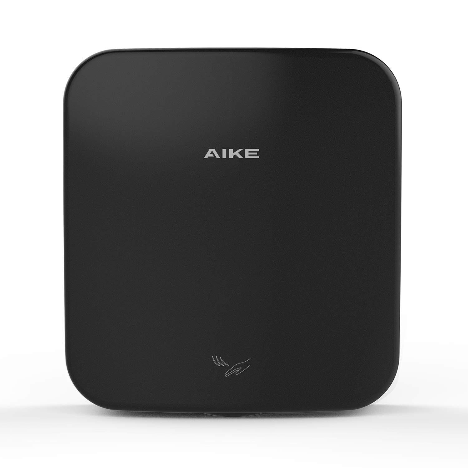 AIKE AIKE Heavy Duty Jet Cube High Speed Hand Dryer For Bathroom 110V 1400W, Model AK2800C Matt Black Painted Cover