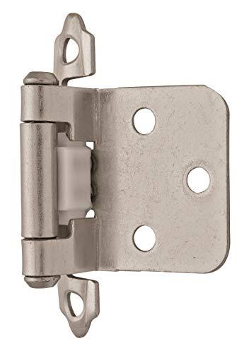 Amerock Amerock | Cabinet Hinge | Variable Overlay Hinge | Satin Nickel | 10 Pack | Self-Closing Hinge | Face Mount Hinge | Cabinet Door Hinge