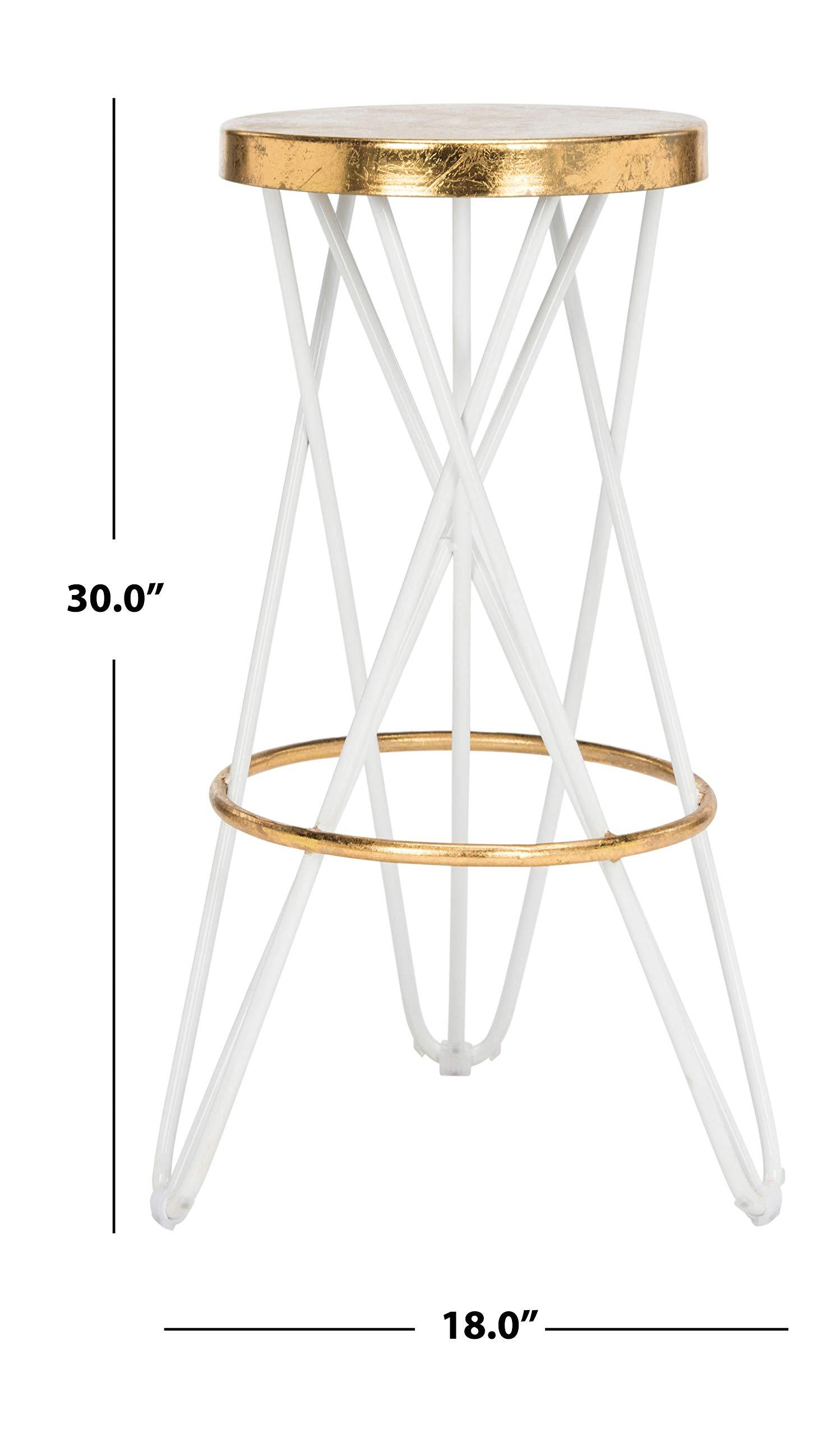 Safavieh Safavieh Lorna Bar Stool, White/Gold