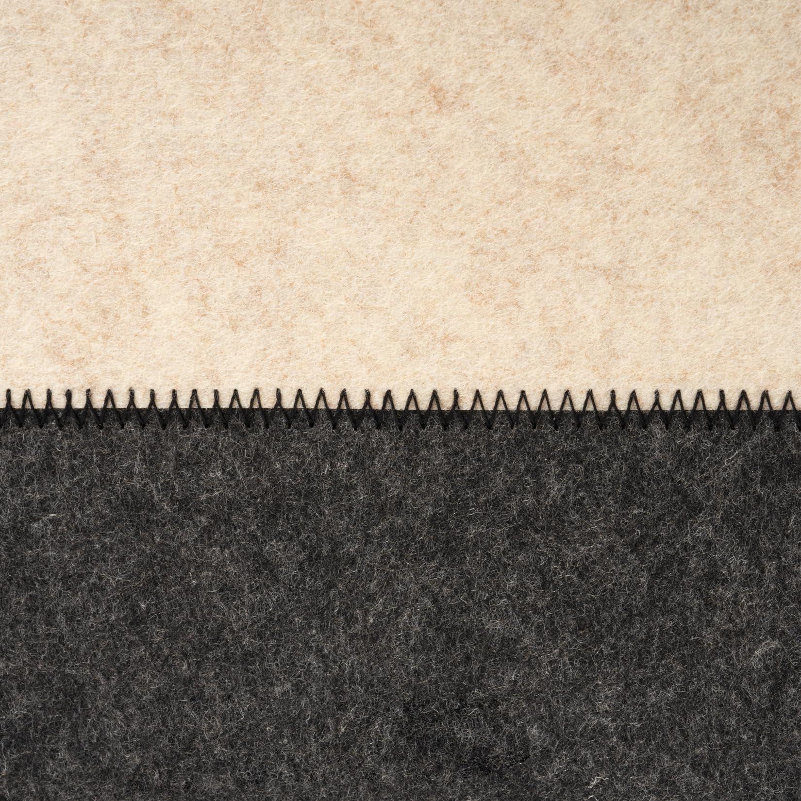 La Jolie Maison La Jolie Maison 2 Pack Foldable Felt Storage Bins, Rectangular Storage Containers for Closet Bedroom Office, Grey and Oatmeal