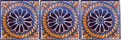 Fine Crafts Imports 6x6 4 pcs Lazo Talavera Mexican Tile