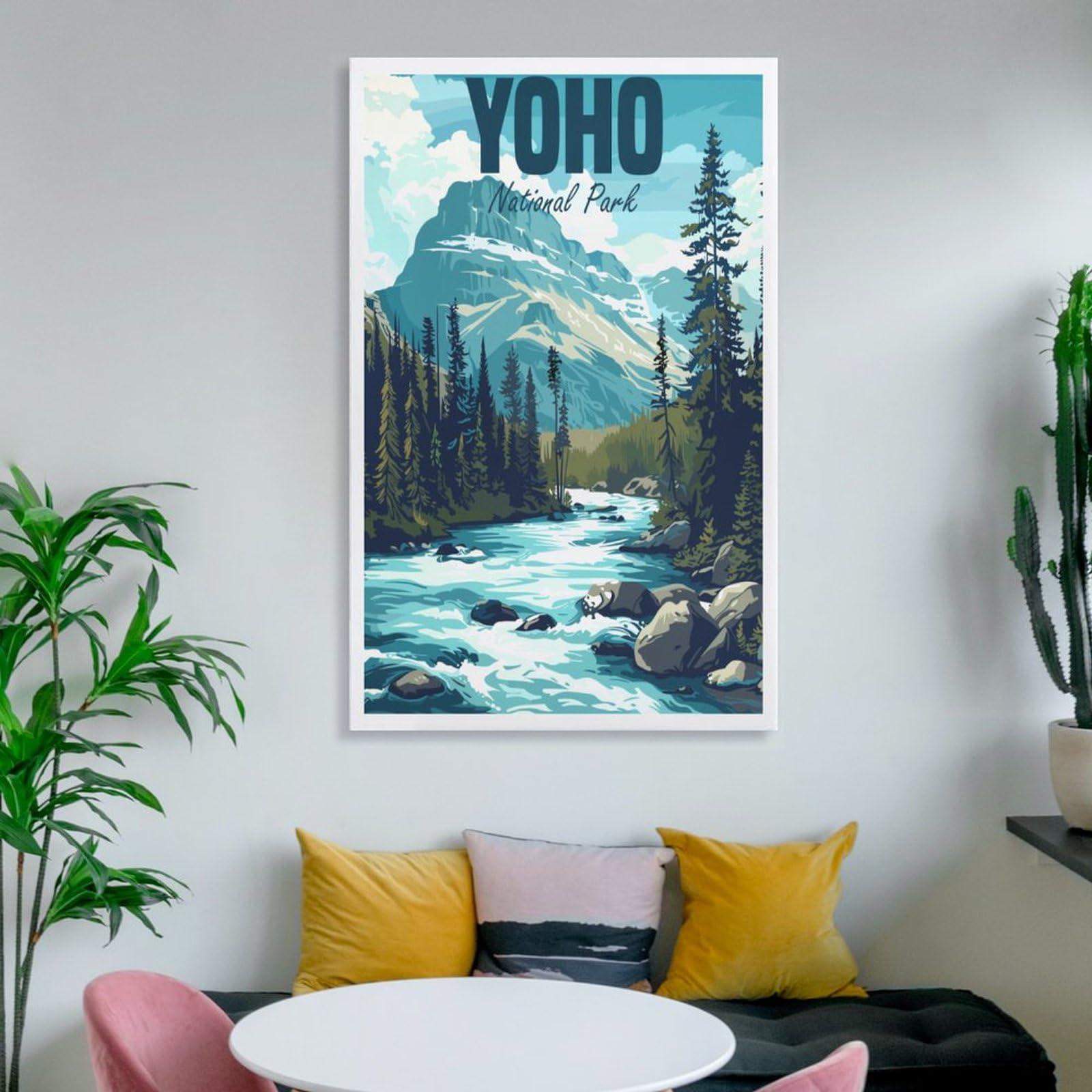 Aihgkzx Aihgkzx Oho National Park Canada Travel Poster Canvas Wall Art Print Picture Home Room Decor 08x12inch(20x30cm)