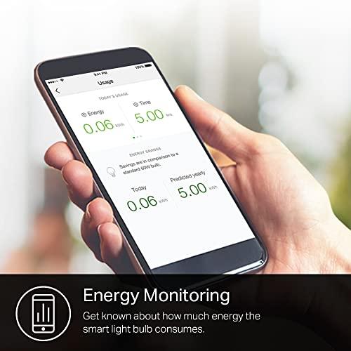 Kasa Smart Kasa Smart Light Bulb KL110, LED Wi-Fi smart bulb works with Alexa and Google Home, A19 Dimmable, 2.4Ghz, No Hub Required, 800LM Soft White (2700K), 9W (60W Equivalent)