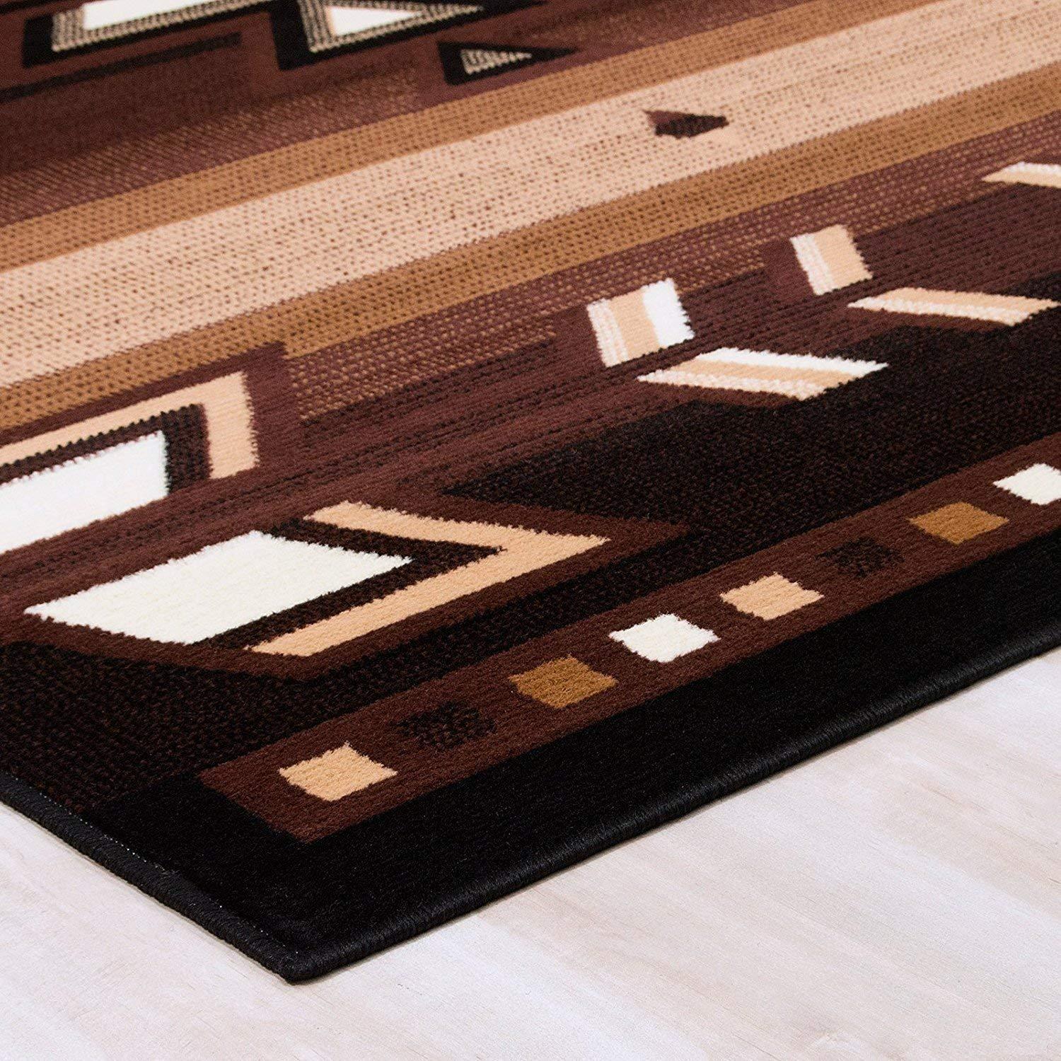 champion rugs champion rugs Southwest Southwestern Modern Native Navajo American Indian Arrows Black Area Rug (8 Feet X 10 Feet)