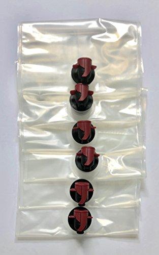 ASTRAPOUCH 1.5L Wine Bag-In-Box Kits [Eco-Friendly Wine Bottle Alternative] - Easily Bottle, Store & Dispense Your Wines - Perfect For Home Winemakers (Bag In Box Kits, 6 x 1.5L)