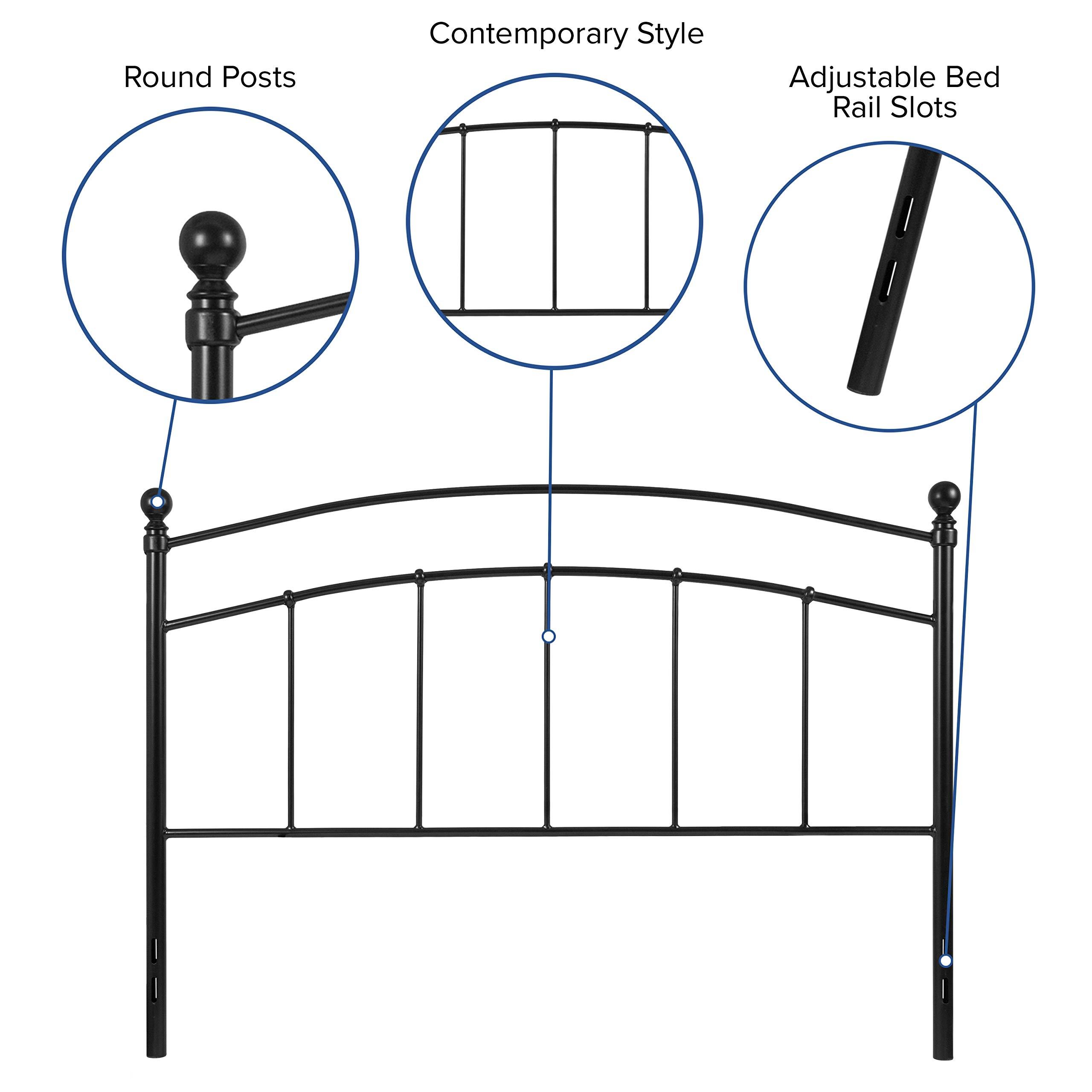 BizChair BizChair Decorative Black Metal Queen Size Headboard