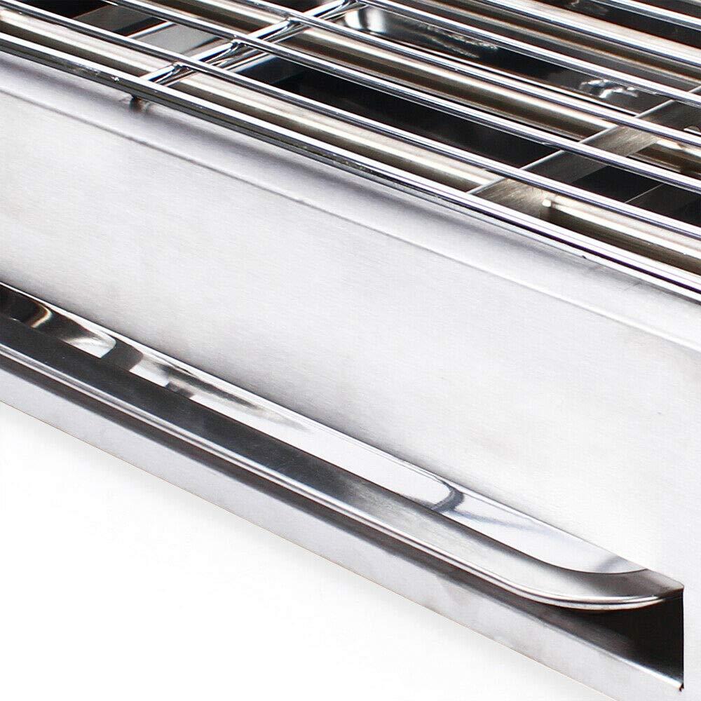 GDAE10 Electric Griddles, Stainless Steel Barbecue Grill Machine GDAE10 Smokeless Oven Pan BBQ Multifunctional Tabletop Heating for Party Home Kitchen Restaurant Indoor Outdoor 2800W (2800W 16.7*10\" Electric)