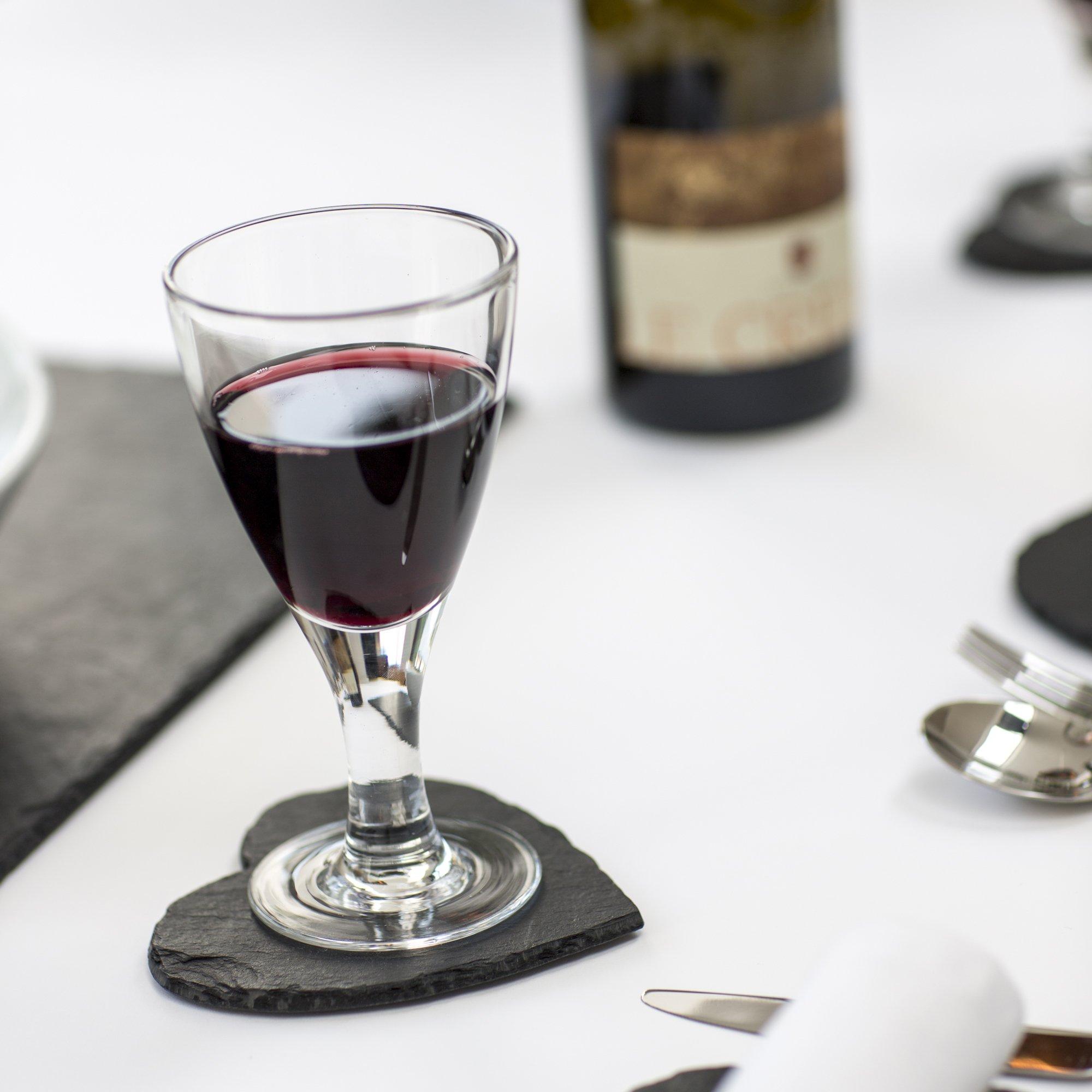 The Just Slate Company The Just Slate Company Heart Coasters (Set of 4),Black