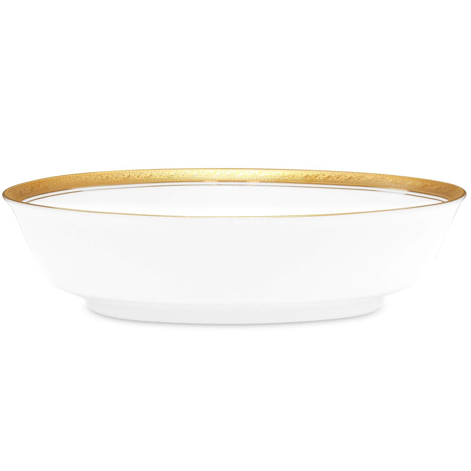 Noritake Noritake Crestwood Gold Oval Vegetable Bowl, 32 oz, Multicolor