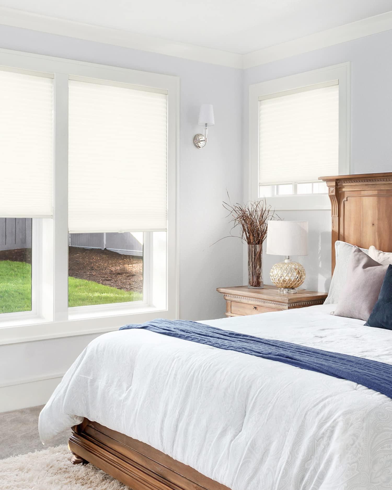 CHICOLOGY CHICOLOGY Cellular Shades, Window Blinds Cordless, Blinds for Windows, Window Shades for Home, Door Blinds, Window Coverings, Cellular Blinds,Neutral White (Light Filtering), 35.5" W x 48" H