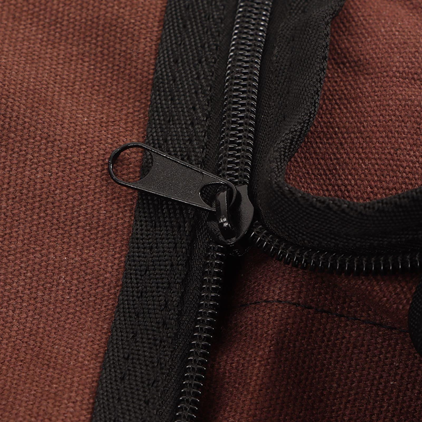 JEOZBM JEOZBM Canvas Log Carrier Bag, Waxed Canvas Firewood Log Carrier Tote, Waxed Canvas Firewood Log Carrier Tote, for Carrying Wood at Home or Camping by Outdoor