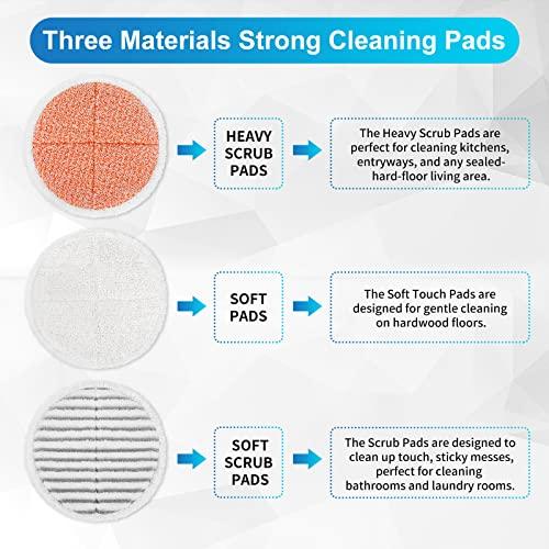 KEEPOW KEEPOW Spinwave Replacement Pads for Bissell Spinwave Mop 2124,2039A,2307,23157,20391,20399 Powered Hard Floor Mop (6 Pack)
