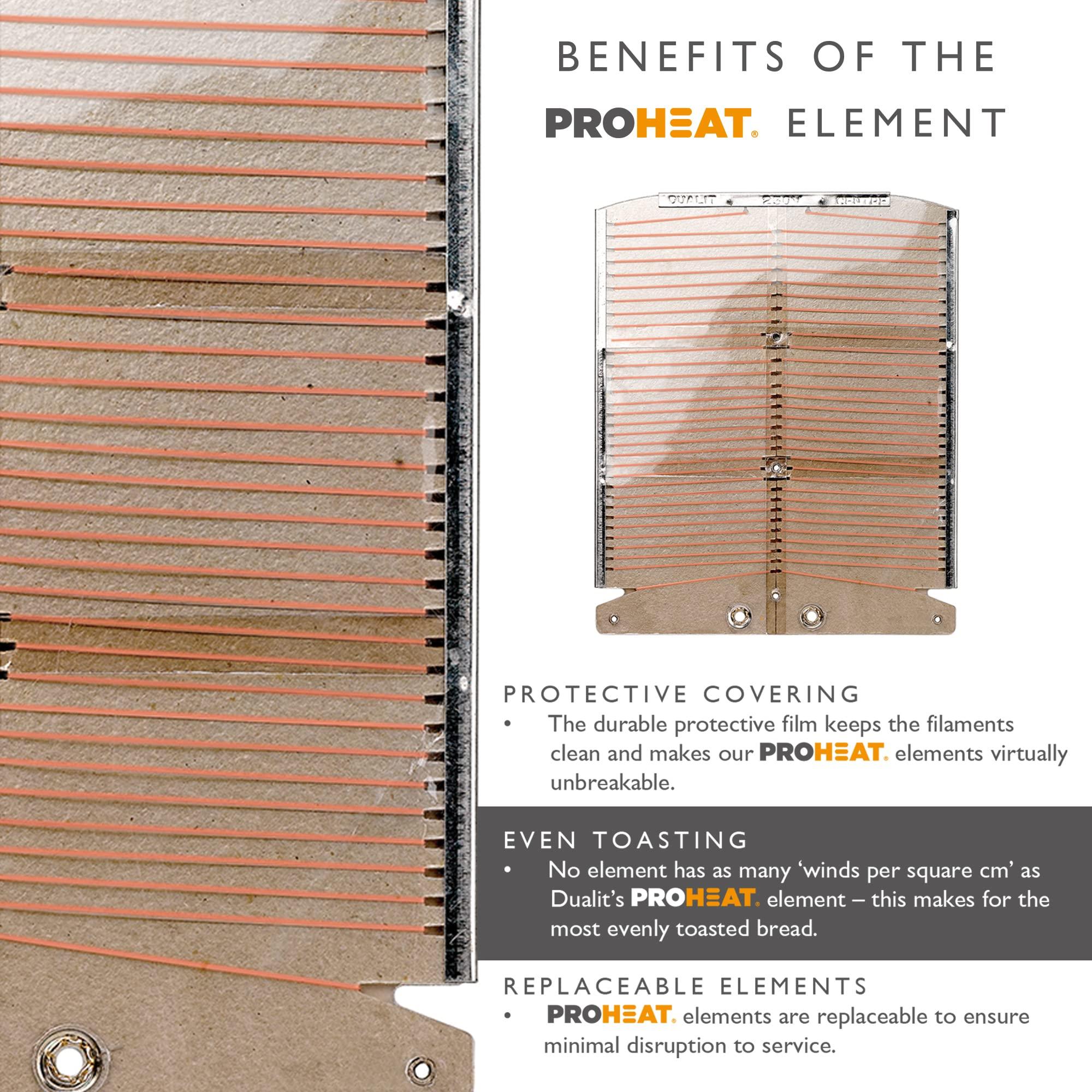 Dualit Dualit Classic 4 Slice NewGen Toaster - Stainless Steel - Hand Built in the UK - Replaceable ProHeat elements - Defrost Bread - Mechanical Timer - Charcoal Classic Toaster