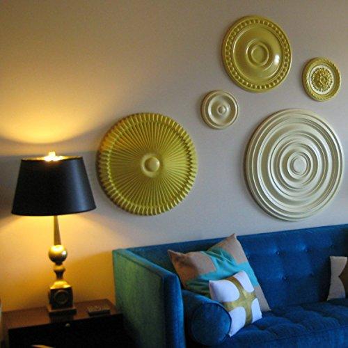 Ekena Millwork Ekena Millwork CM24SH2-04500 Shakuras Ceiling Medallion, 24\"OD x 4 1/2\"ID x 3\"P (Fits Canopies up to 5\"), Factory Primed