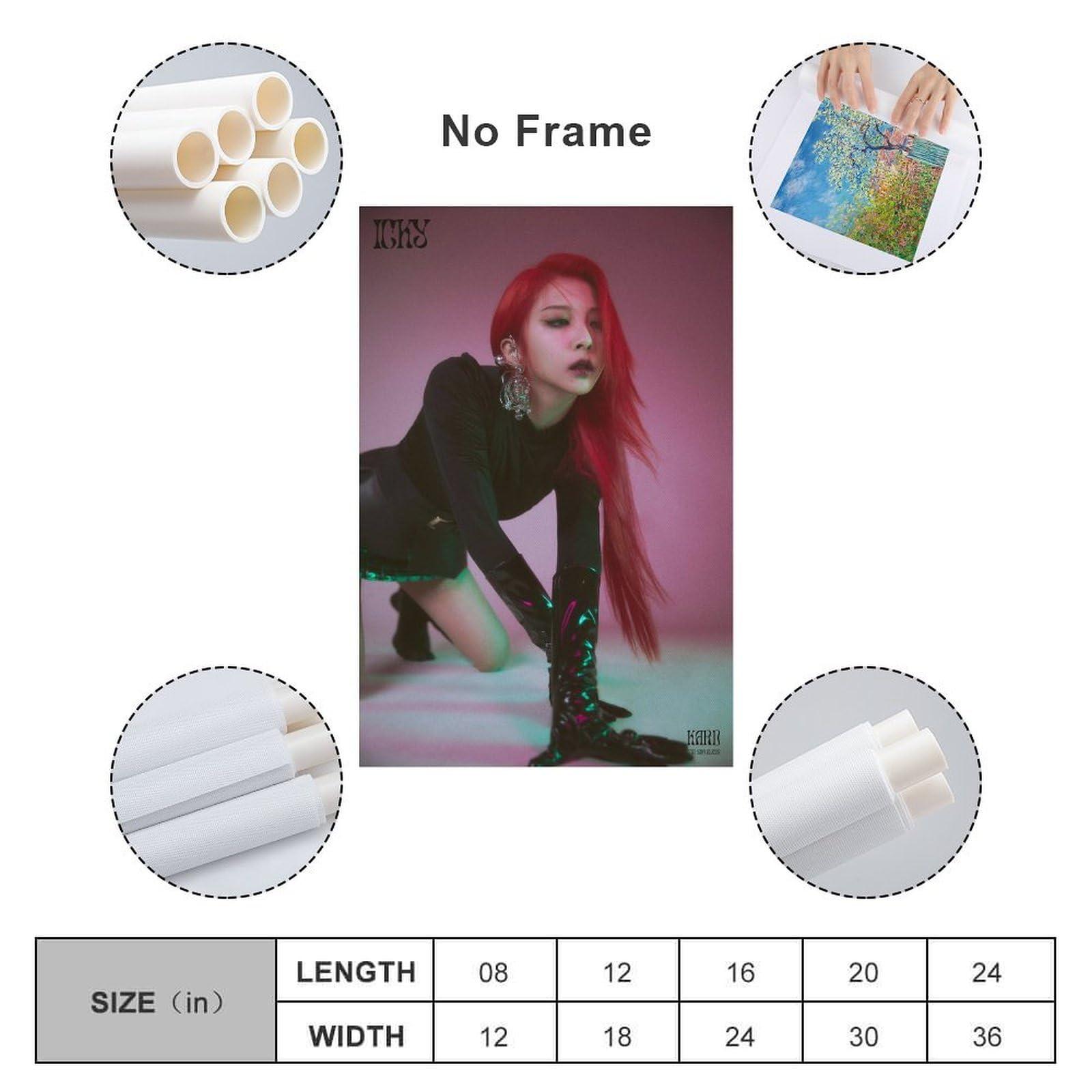 HomeLoft Basics JIWOO KARD Kpop ICKY Group Korea KPOP ARTIST Poster Decorative Painting Canvas Wall Art Living Room Posters Bedroom Painting 20x30inch(50x75cm)