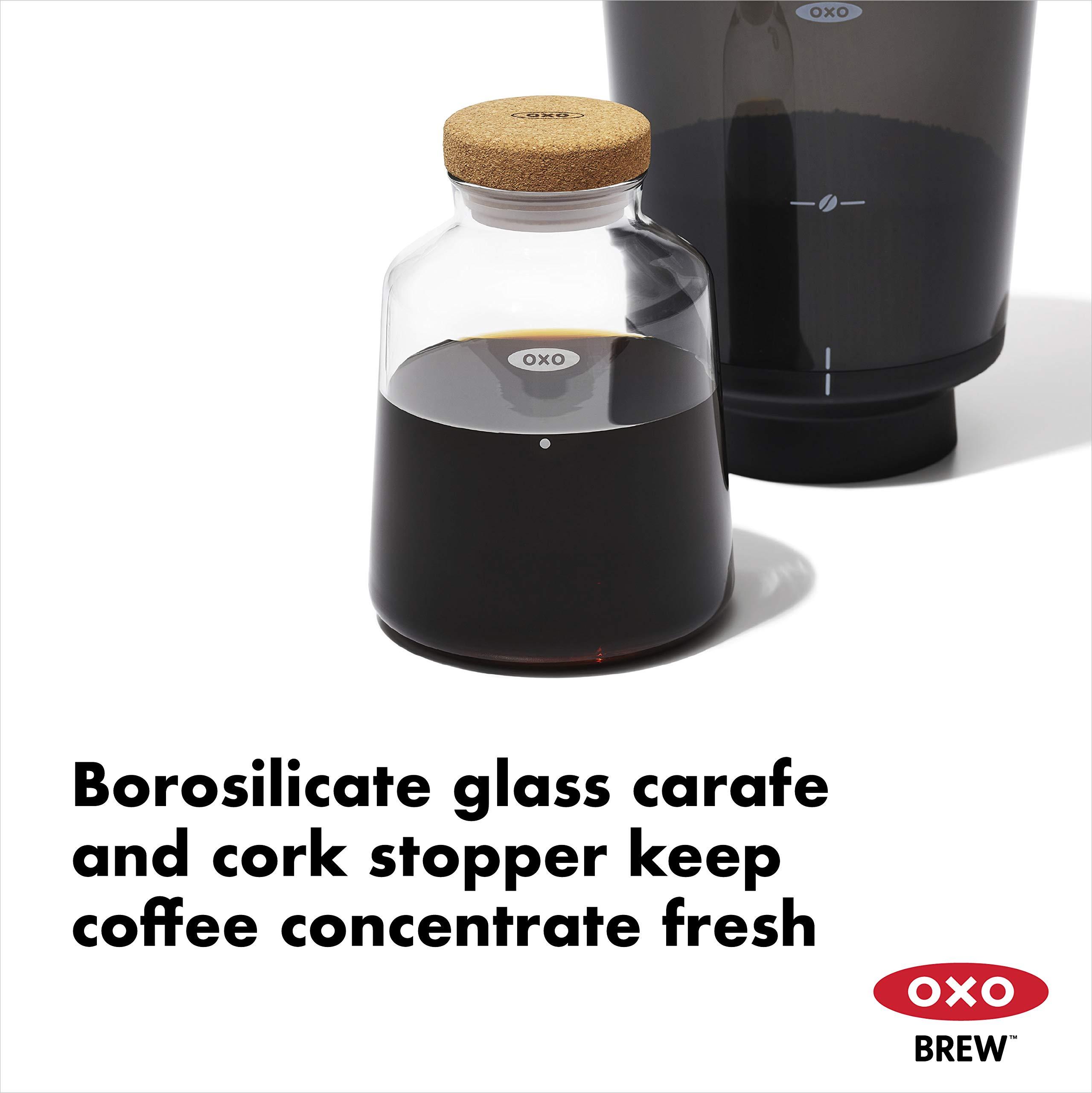 OXO OXO Brew Compact Cold Brew Coffee Maker & Good Grips Cold Brew Coffee Maker Replacement Paper Filters, Brown, 50 Per Box