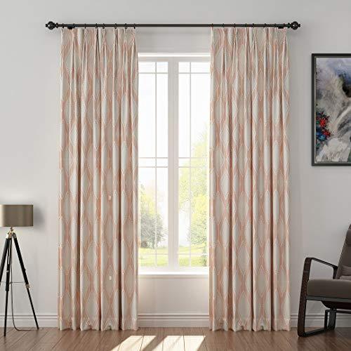 Bowcore Bowcore 2 Layers Blackout Curtains Flowers Pattern Set Privacy Lining Soundproof Window Curtain Panels for Bedroom, Living, Dining Room, Farmhause