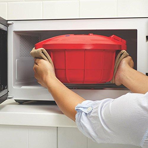 SilverStone SilverStone 51388 Microwave BPA Free Microwave Pressure Cooker - 3.4 Quart, Red