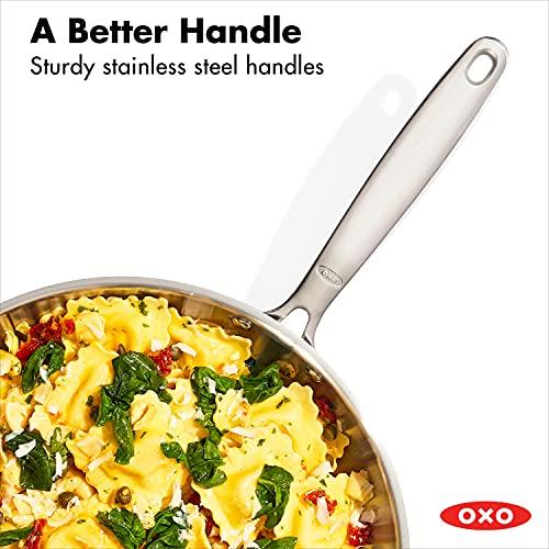 OXO OXO Good Grips Pro Tri Ply Stainless Steel Dishwasher Safe Nonstick Frying Pan, 12"