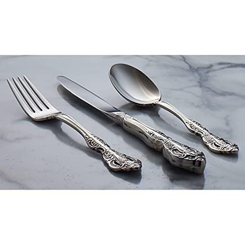 Oneida Oneida Michelangelo Fine Flatware Dinner Fork, Set of 4 , 18/10 Stainless Steel, Silverware Set, Dishwasher Safe