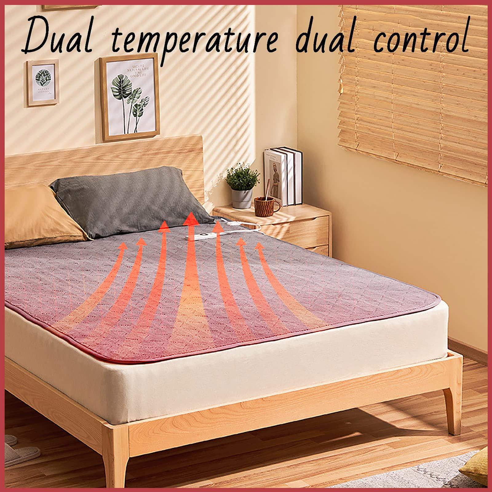 Generic Electric Blanket, Heated Single Fitted Underblanket with 4 Comfort Settings 1 x Controller Electric Over Blanket for Double Bed