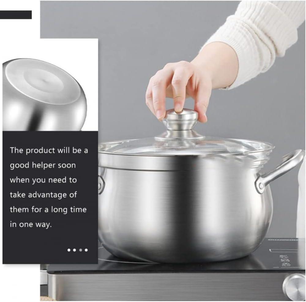 LRTYZBD LRTYZBD Stainless Steel Saucepan Stainless Steel Saucepan Stainless Steel Cookware Stockpot Induction Pot with Lid Kitchen Soup Pot Nonstick Stockpot 5L for Home Cooker Oven Pans Oven Pans