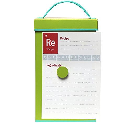 C.R. Gibson C.R. Gibson Periodic Table Tin Recipe File Box with Cards, Green