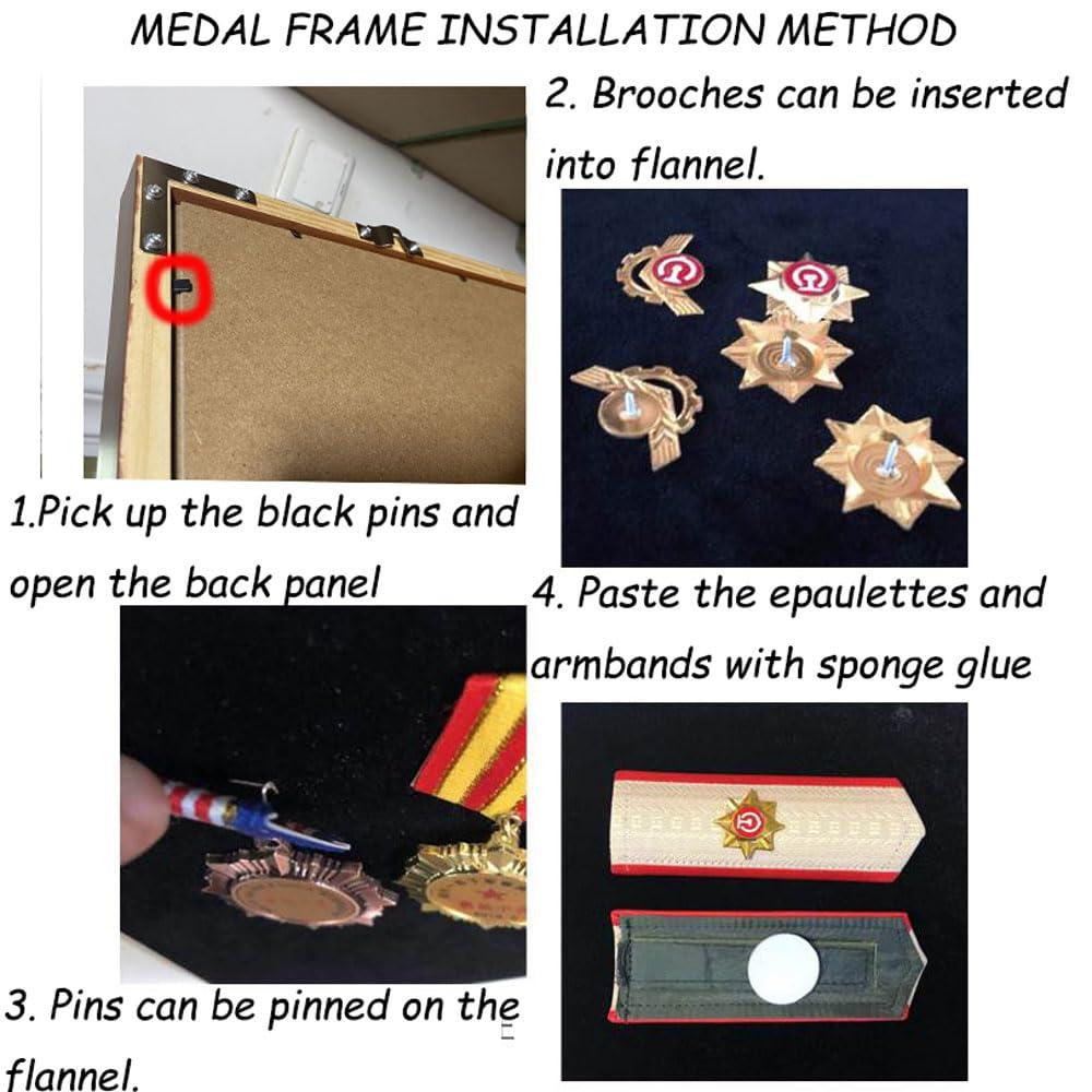 REIJAX Marathon Medal Display Stand,3D Deep Picture Photo Frame Display Memory Box,Standing Hanging Craft Shadow Display Case,for Specimen Medals Preserved Fresh Flower Work Crafts Art Medal Badge brooch