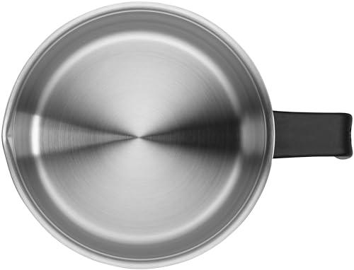 WMF WMF 794769990 milk pot Ø 14 cm approx. 1,7l pouring rim Cromargan stainless steel brushed suitable for all stove tops including induction dishwasher-safe, Silver