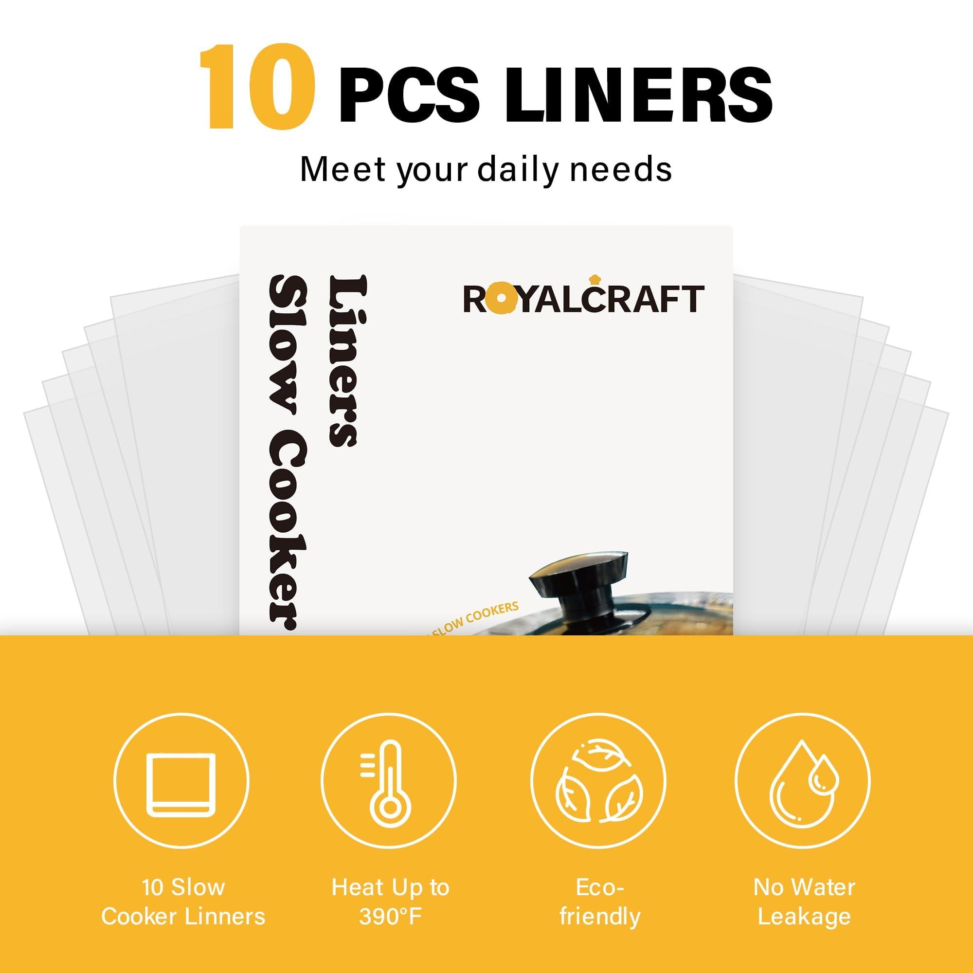 Sunvivi Sunvivi Slow Cooker Liners, Disposable Cooking Bags Large Size Pot Liners Fit 1QT to 4QT,Suitable for Oval & Round Pot 10 Count