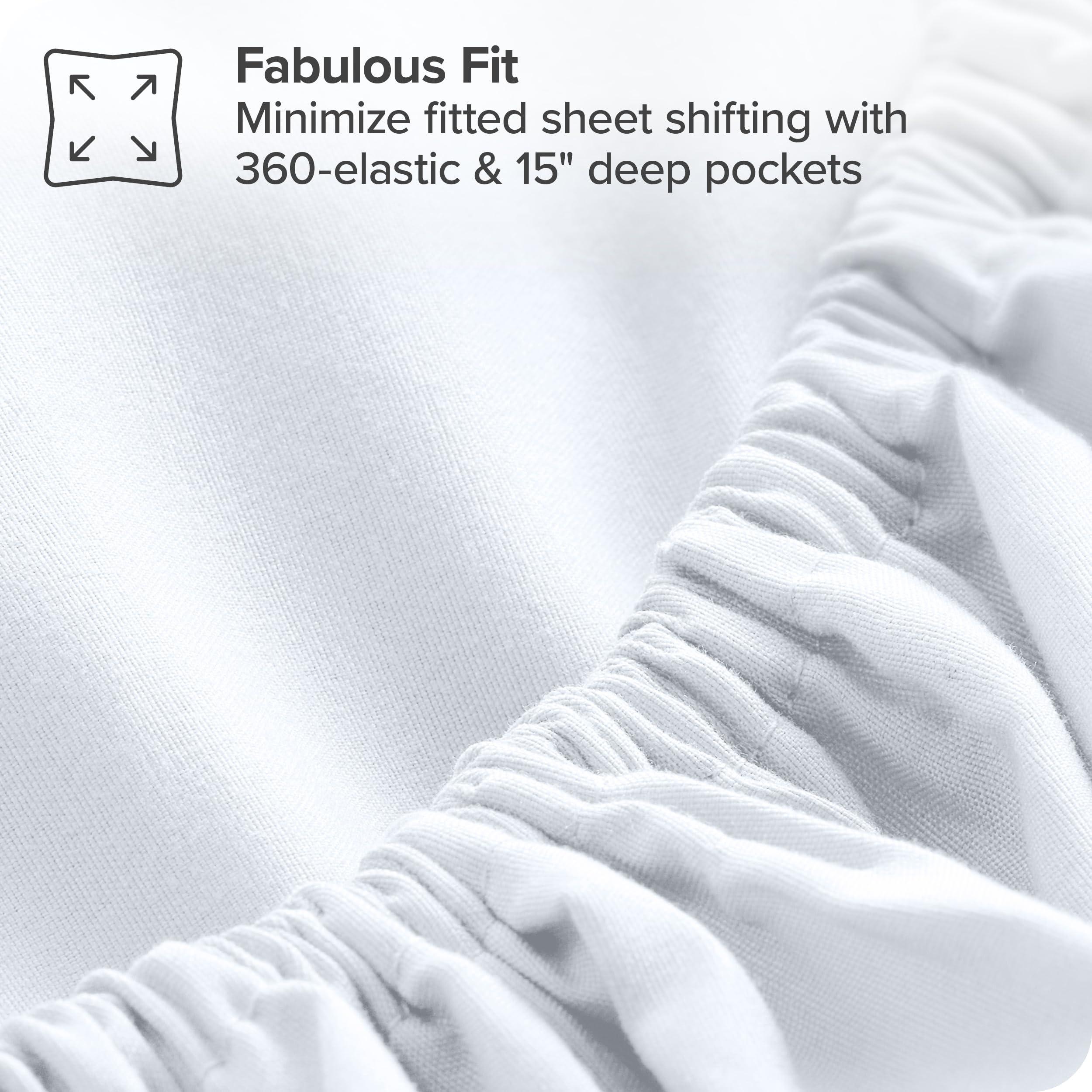 Urban Bedding Urban Bedding Bed-in-A-Bag 7 Piece Comforter & Sheet Set Egyptian Cotton - Split Head King - Down Alternative - Ultra-Soft 500 Thread Count Premium Bed Set - Split Head Flex King, White/Gray