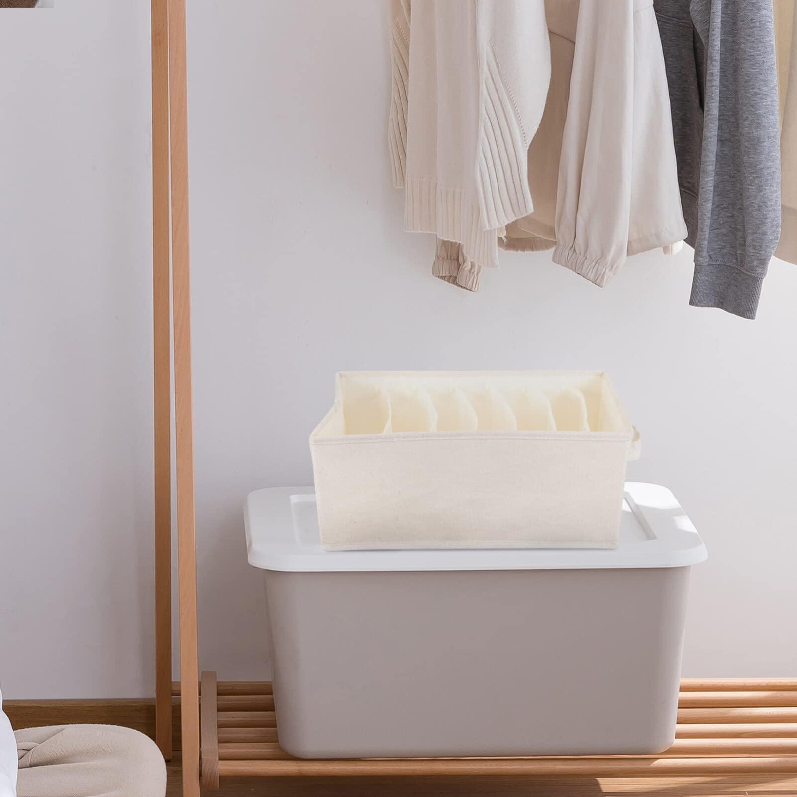 Alipis Alipis Drawer Divider Storage Bin Small Drawer Organizer Folding Clothes Portable Clothes Closet Underwear Storage Drawers Clothing Drawer Storage Box Cotton Linen Shirt Baby