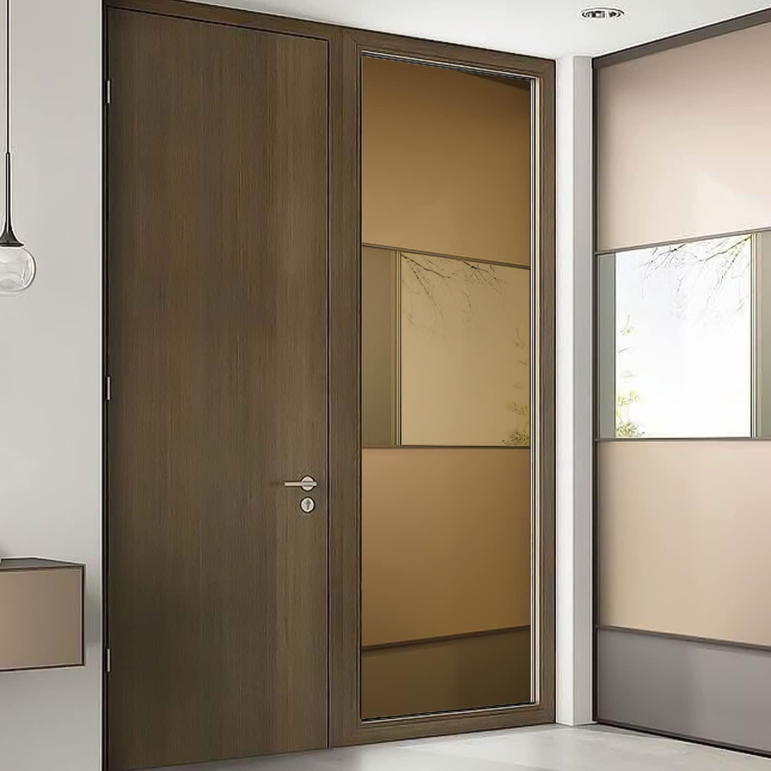 Fab Glass and Mirror Fab Glass and Mirror Cut to Size Mirror Panels - 1/4" Thick Pencil Edge Bronze Mirror Custom Size, Frameless Full-Length Mirror for Bedroom, Wardrobe Doors, Table Cover