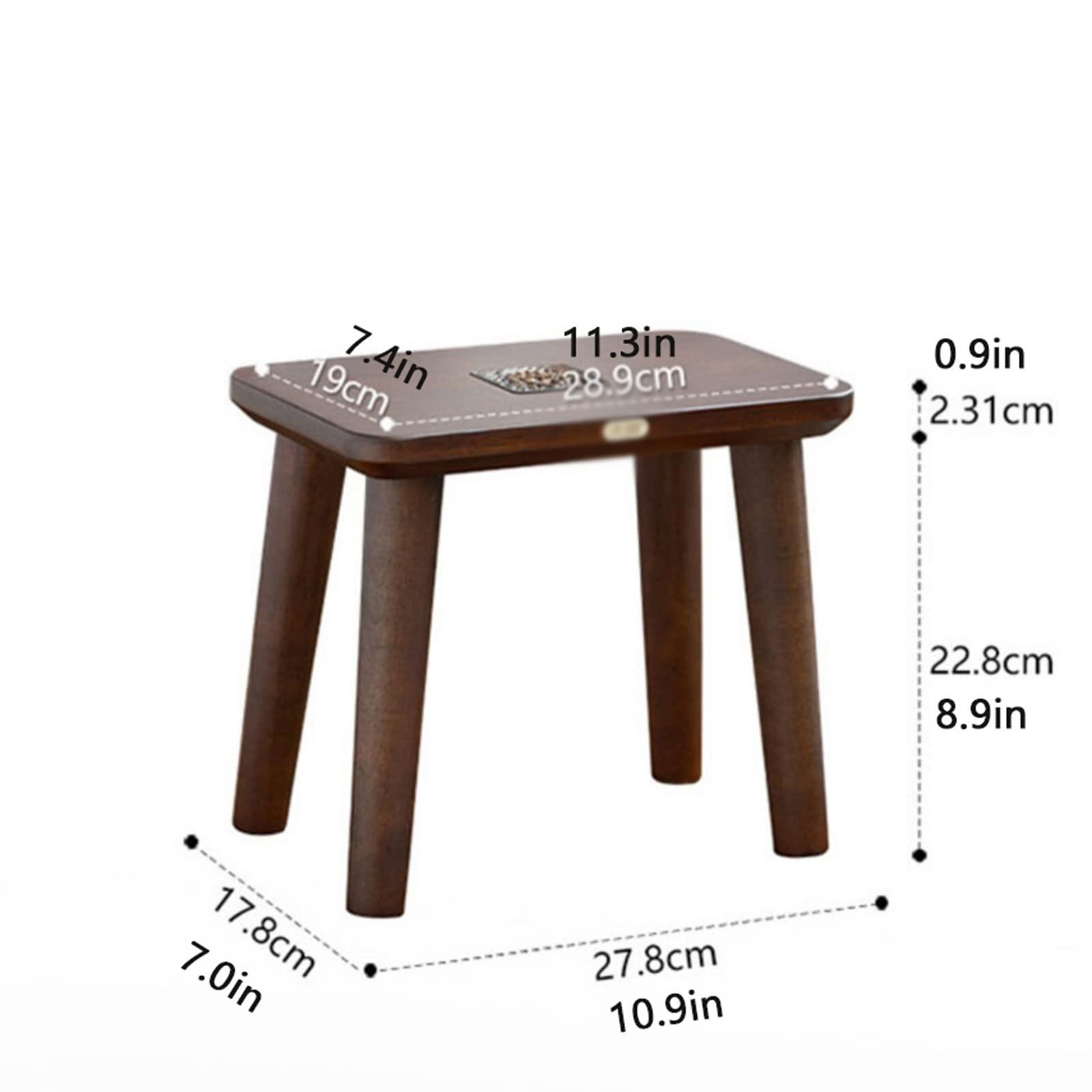 OTQEFTN OTQEFTN Wood Stool Small Low Stool Table Bench Porch Change Shoe Stool Footstool for Living Room, Bedroom Kitchen Home (Style a)