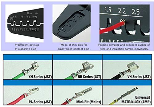 ENGINEER ENGINEER PA-21 Engineer Precision Crimping Pliers, Crimping Tool, Open Barrel, Long Barrel Terminal
