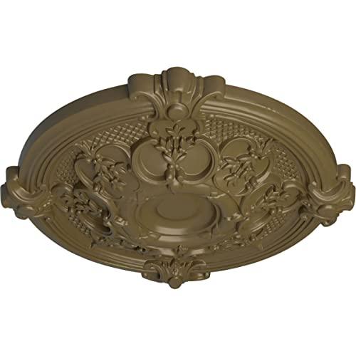 Ekena Millwork Ekena Millwork CM17HAMMF Hamilton Ceiling Medallion, 17 3/8\"OD x 1 3/4\"P (Fits Canopies up to 3 3/4\"), Hand-Painted Mississippi Mud