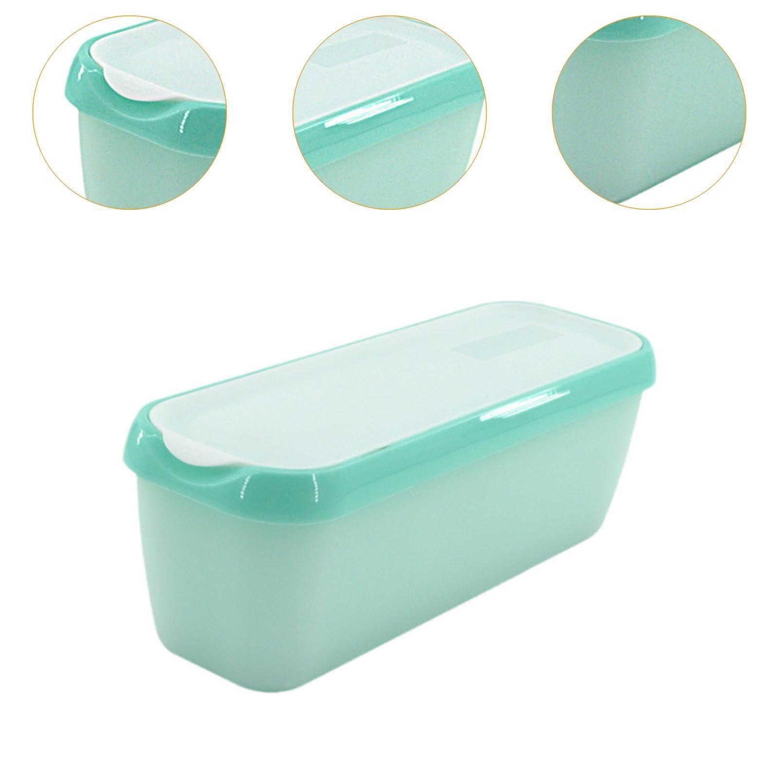 B Baosity B Baosity Ice Cream Container Ice Cream Storage Container for Homemade Ice Cream Large Airtight Ice Cream Box Ice Cream Tub for Kitchen, Mint Green, 28cmx10cmx9.7cm